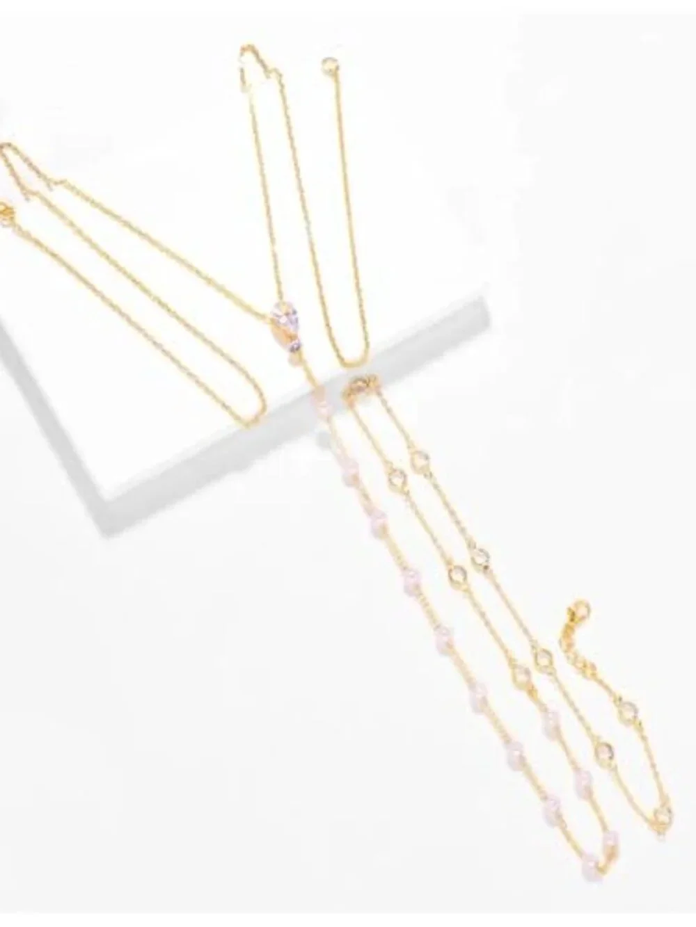 New - Rhinestone Back Necklace‎ for Backless Dress